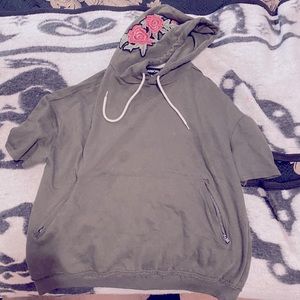 Army green hoodie t shirt
